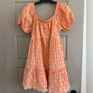 Boutique Puff Sleeve Spring Mini Dress